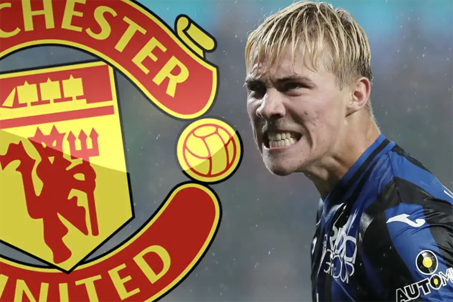 Manchester United xem Rasmus Hojlund là mục tiêu số 1 tăng cường hàng tiền đạo. ẢNH: SUN SPORTS