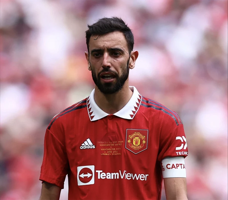 Bruno Fernandes tập luyện chung cùng Declan Rice ở Bồ Đào Nha. ẢNH: GETTY