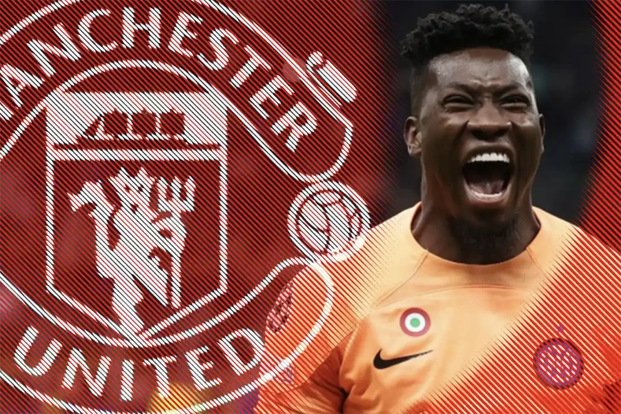 MU muốn sớm hoàn tất vụ chuyển nhượng Onana để anh kịp cùng đội sang Mỹ du đấu. ẢNH: SUN SPORTS