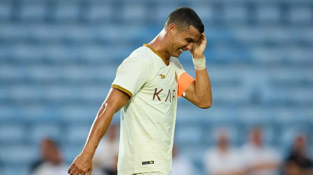 Ronaldo chơi 2 trận giao hữu nhưng vẫn chưa ghi bàn cho Al Nassr. ẢNH: GETTY