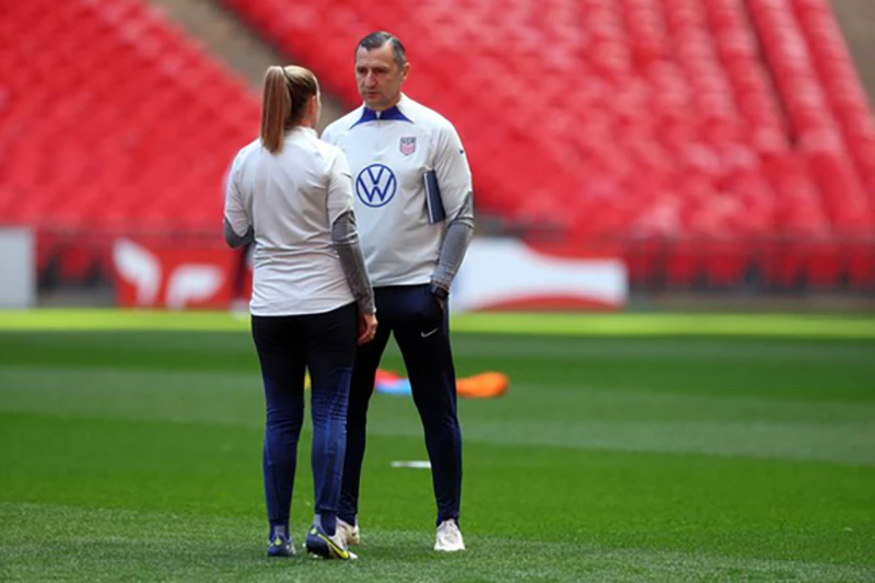 HLV Vlatko Andonovski của tuyển nữ Mỹ. ẢNH: REUTERS