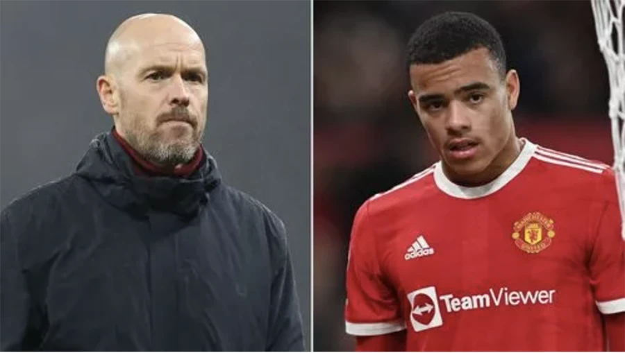 Ten Hag tiếp tục khẳng định mình không được quyền quyết định tương lai của Greenwood tại MU. ẢNH: MIRROR