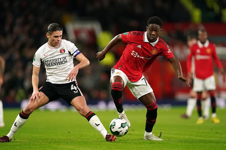 Kobbie Mainoo trưởng thành từ lò đào tạo trẻ MU. ẢNH: PA