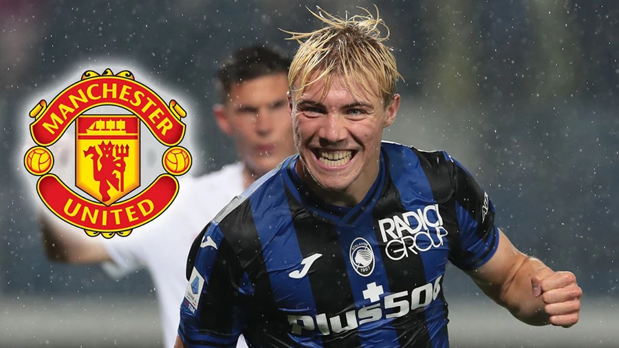 Rasmus Hojlund gần như chắc chắn sẽ rời Atalanta chuyển đến MU. ẢNH: MIRROR