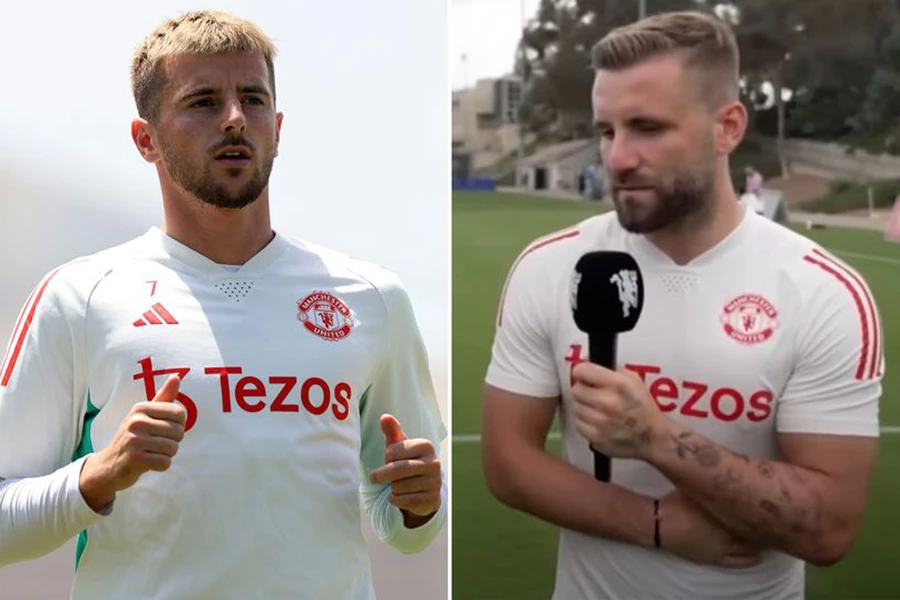 Luke Shaw vẫn chưa thích nghi và chưa tin Mount có thể dễ dàng rời Chelsea gia nhập MU. ẢNH: MIRROR
