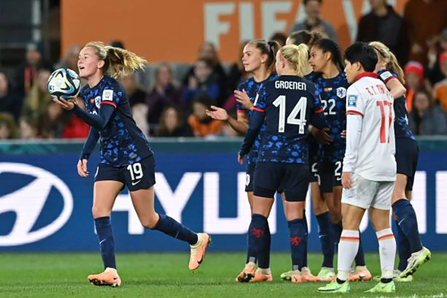 Nữ Việt Nam không thể tạo bất ngờ trước Hà Lan. ẢNH: GETTY