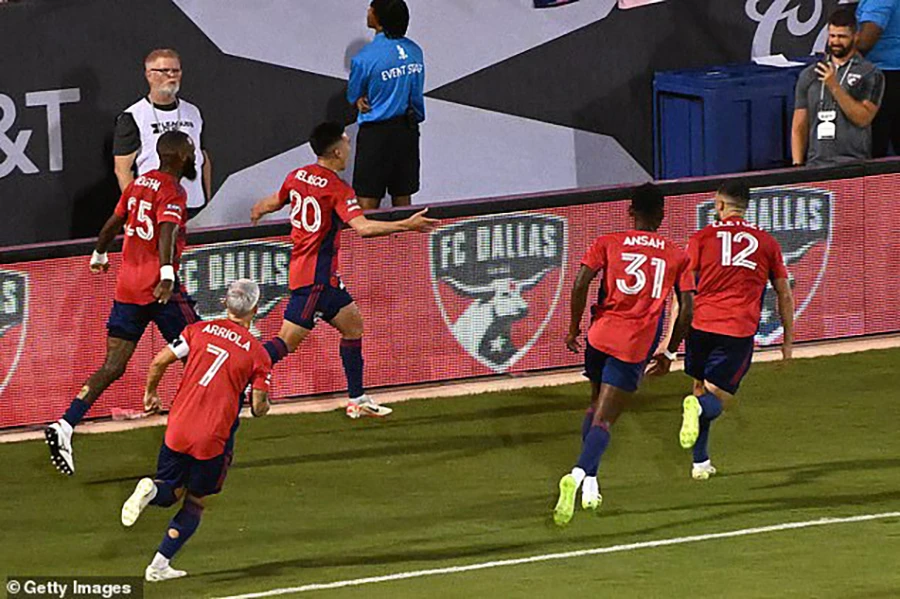 Dallas những tưởng đã giành chiến thắng trước Inter Miami sau khi hai lần dẫn trước 2 bàn. ẢNH: GETTY
