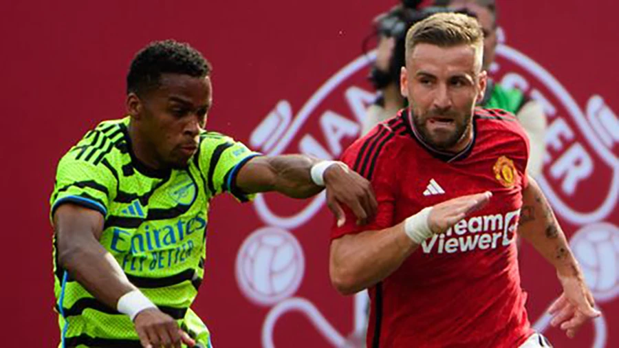 Maguire còn xếp sau cả hậu vệ trái Luke Shaw trong thứ tự ưu tiên đá trung vệ tại MU. ẢNH: GETTY