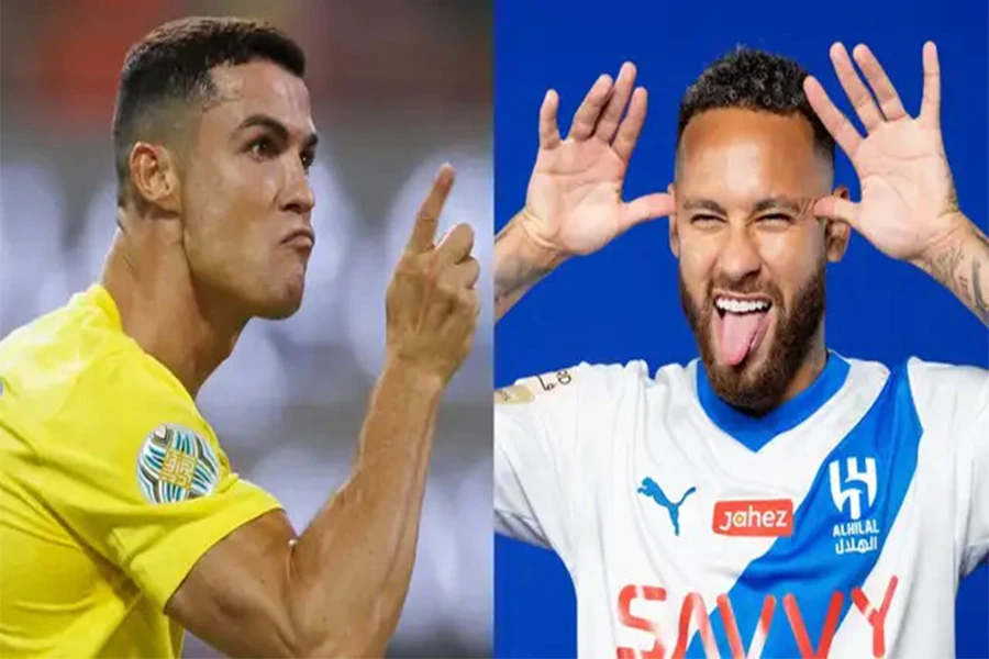 AFC Champions League khu vực Tây Á giờ có nhiều siêu sao trong đó có Ronaldo và Neymar… Ảnh: GOAL.COM