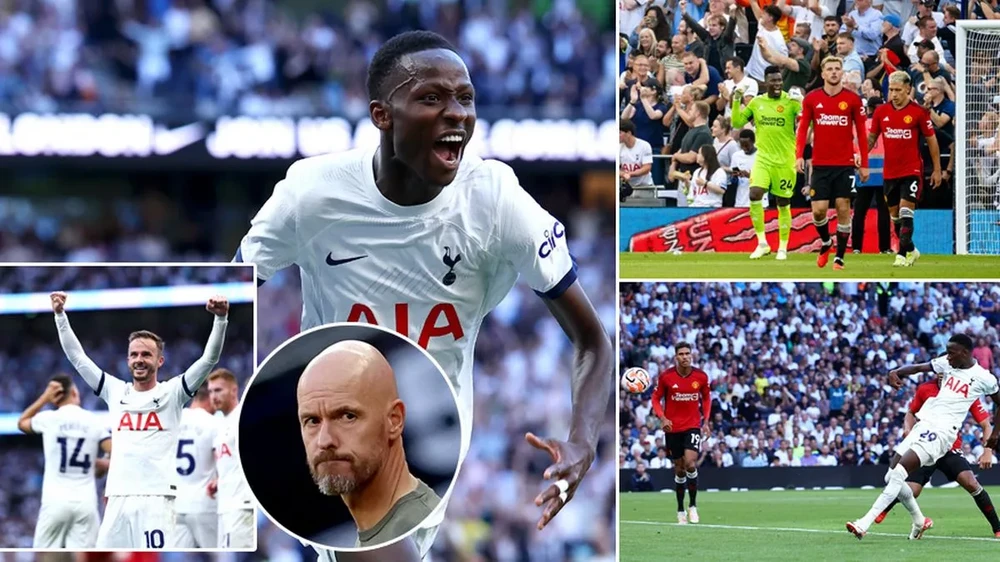 MU thua trận đầu tiên của mùa giải trước Tottenham. ẢNH: MIRROR