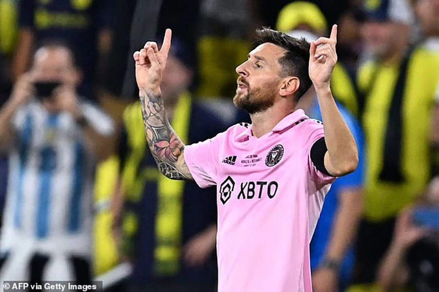 Messi vô địch Leagues Cup với tư cách đội trưởng Inter Miami và anh ghi bàn trong cả 7 trận của giải. ẢNH: GETTY
