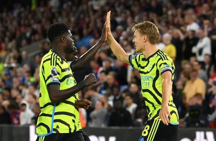 Bàn thắng duy nhất của Arsenal đến từ quả đá phạt 11m của đội trường Odegaard. Ảnh: Getty