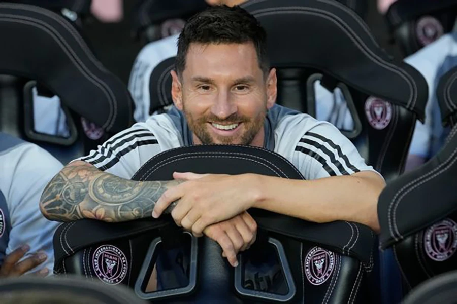 Messi đang rất hạnh phúc tại Inter Miami sau chức vô địch World Cup cùng tuyển Argentina. ẢNH: GETTY