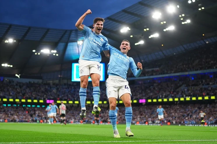 Các cầu thủ trẻ của Man City đang ngày càng trưởng thành dưới sự dẫn dắt của HLV Pep Guardiola. Ảnh: Getty