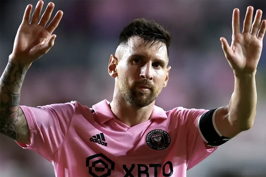 Messi gia nhập Inter Miami từ PSG dưới dạng chuyển nhượng tự do cách đây 6 tuần. ẢNH: SUN SPORTS