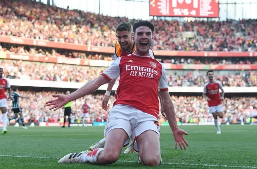 Declan Rice đang hòa nhập rất nhanh trong màu áo Arsenal. Ảnh: Getty Declan Rice đang hòa nhập rất nhanh trong màu áo Arsenal. Ảnh: Getty