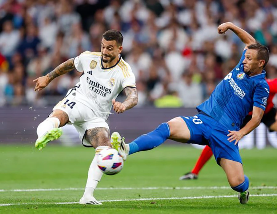 Joselu đã 33 tuổi và không đủ tầm dẫn dắt hàng công Real Madrid. ẢNH: GETTY
