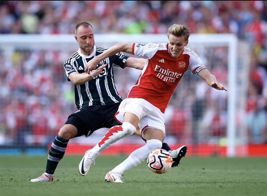 Arsenal vừa ngược dòng ngoạn mục hạ MU 3-1 ở vòng 4 Premier League trên sân nhà Emirates. ẢNH: REUTERS