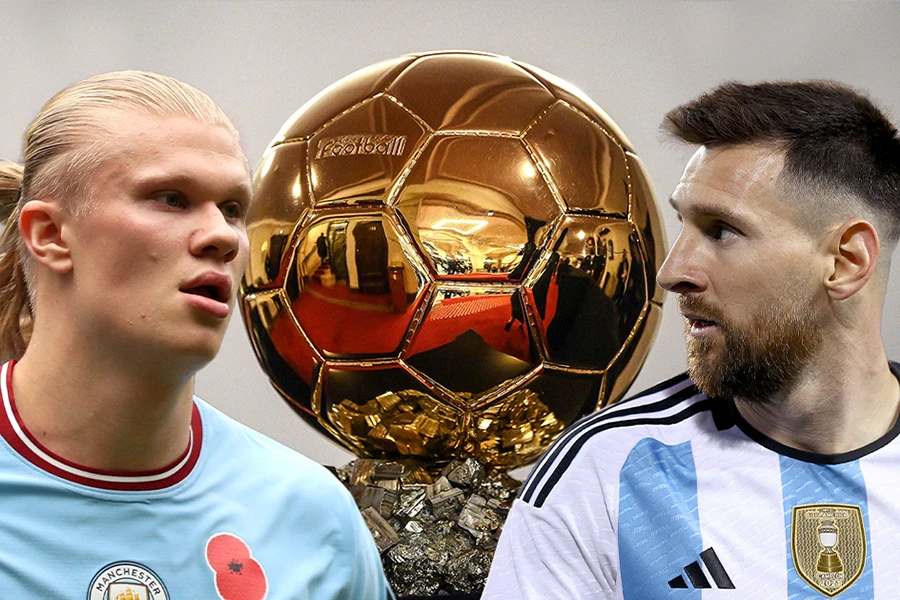 Haaland và Messi ai sẽ là chủ nhân Quả bóng vàng? Ảnh: GETTY IMAGES