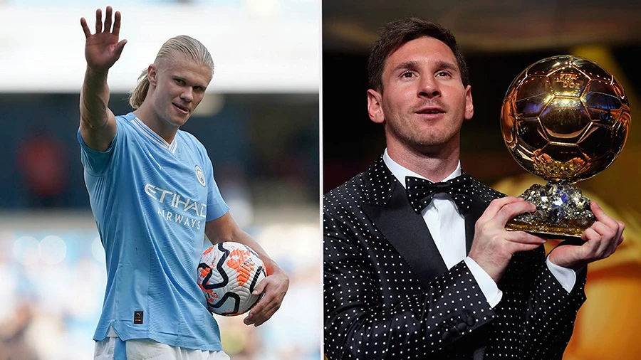 Craig Burley tin rằng Haaland xứng đáng giành quả bóng vàng 2023 hơn Messi. ẢNH: MIRROR