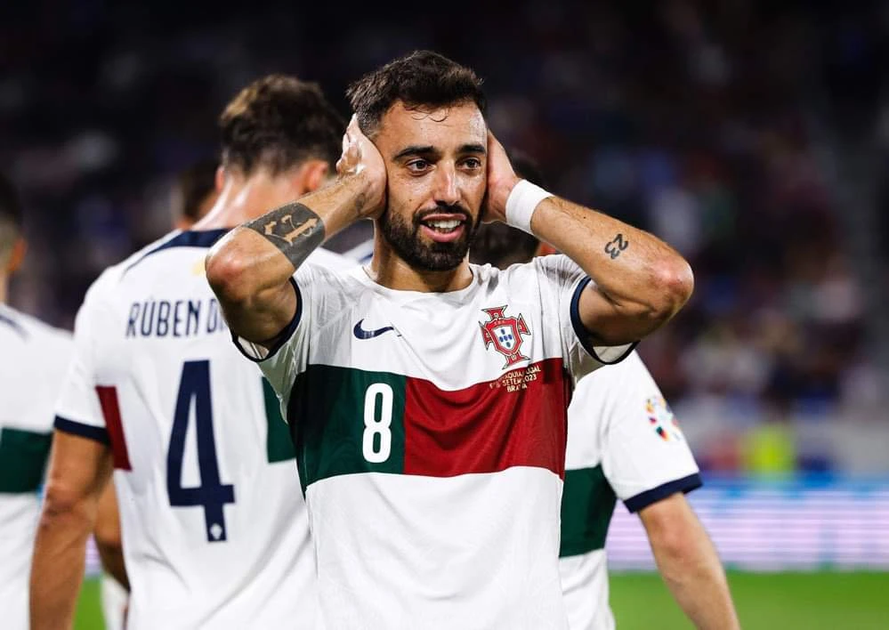 Bruno mang về 3 điểm quý giá cho Bồ Đào Nha. Ảnh: Getty Bruno mang về 3 điểm quý giá cho Bồ Đào Nha. Ảnh: Getty