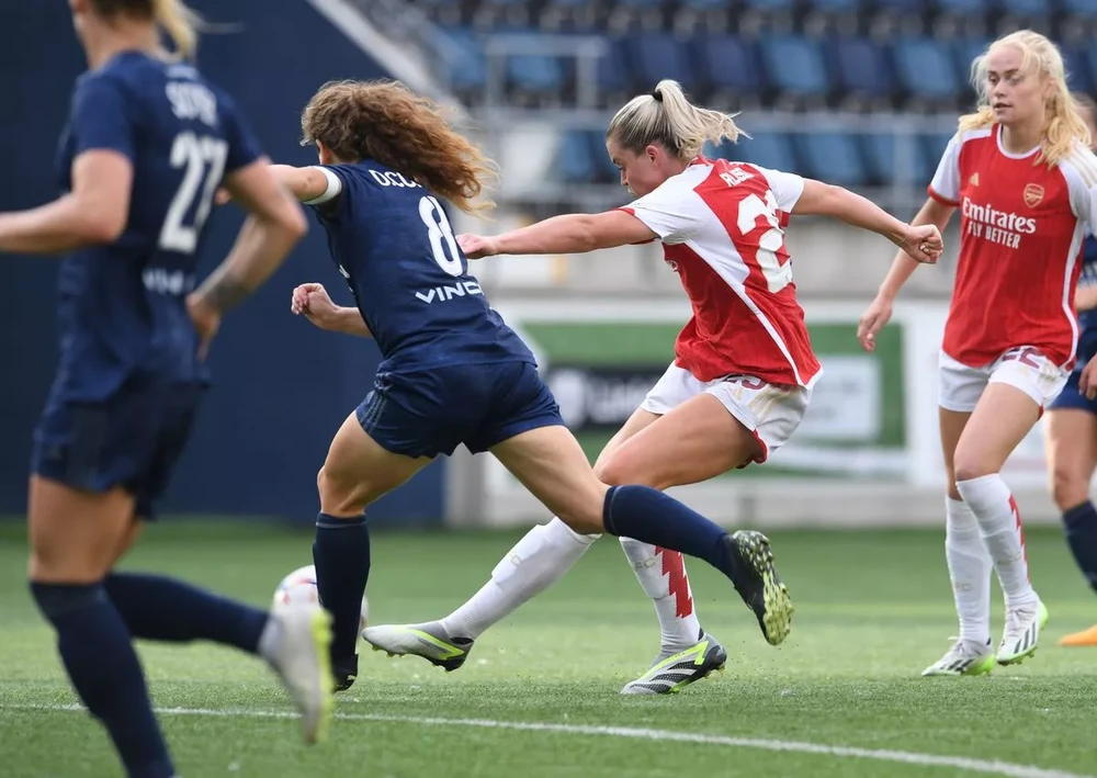 Trận play-off Champions League giữa Arsenal và Paris FC. ẢNH: GETTY