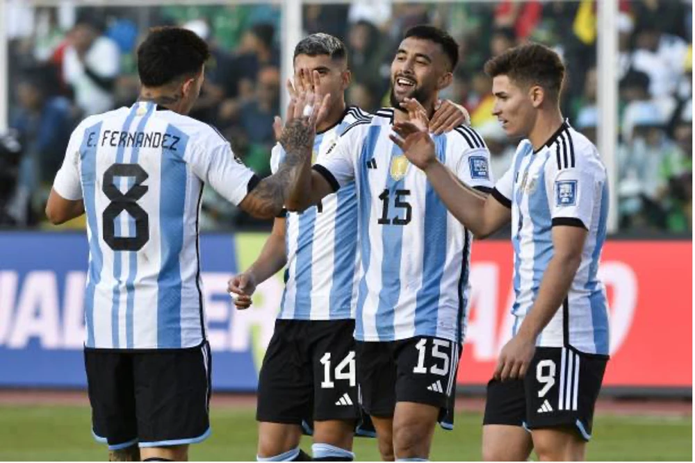 Argentina vẫn giành chiến thắng dù không có Messi. Ảnh: GETTY