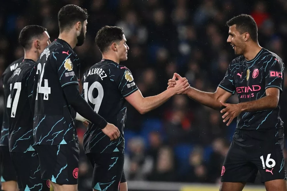 Man City dễ dàng đánh bại Brighton 4-0. ẢNH: GETTY