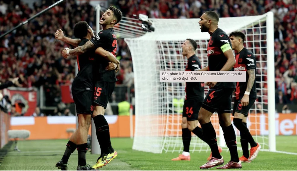 Bayer Leverkusen đang giữ thành tích bất bại suốt mùa này. ẢNH: UEFA