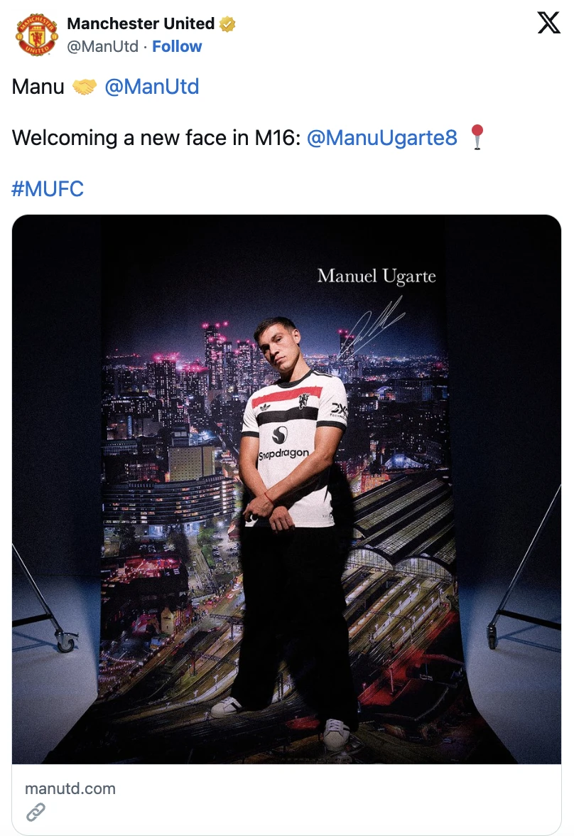 MU thông báo vụ chuyển nhượng bom tấn