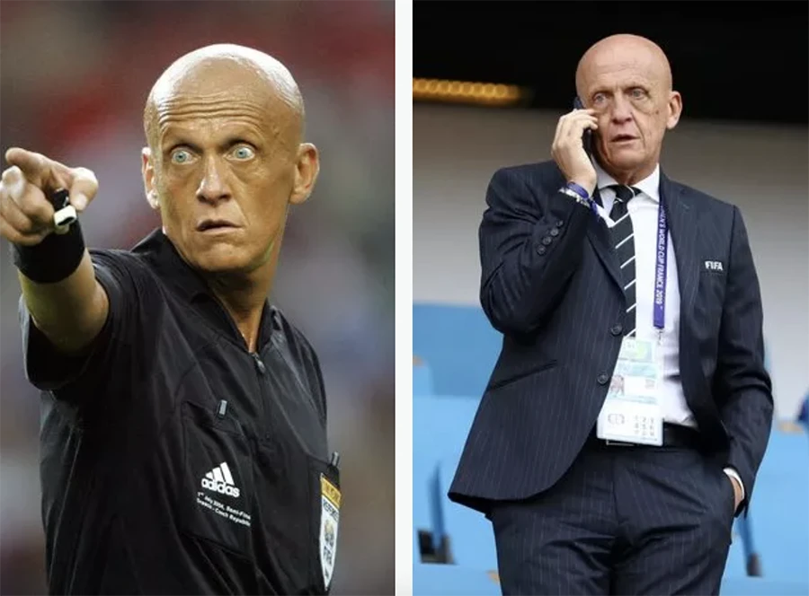 Trọng tài huyền thoại Collina đề xuất luật,Collina