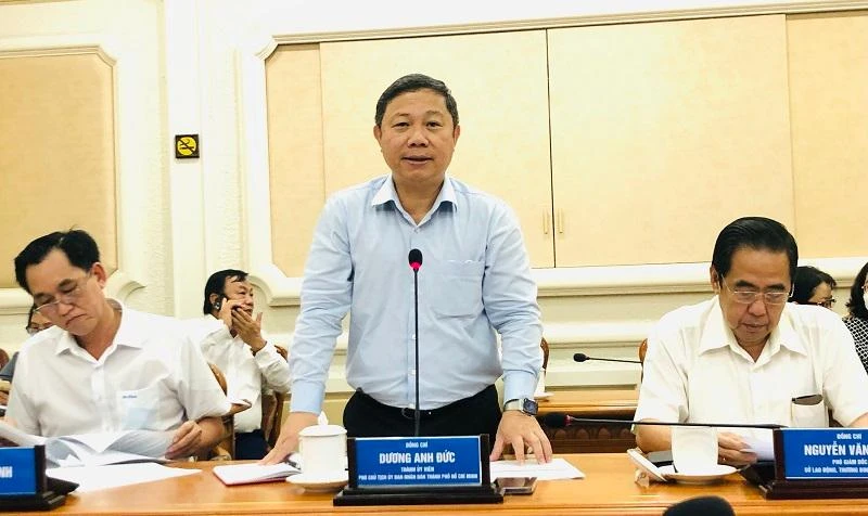 Phó Chủ tịch UBND TP.HCM Dương Anh Đức cho biết sẽ đốc thúc các cơ quan, đơn vị trên địa bàn TP đẩy nhanh tiến độ thực hiện để tiền thuê trọ sớm đến tay người lao động. Ảnh: P.ĐIỀN