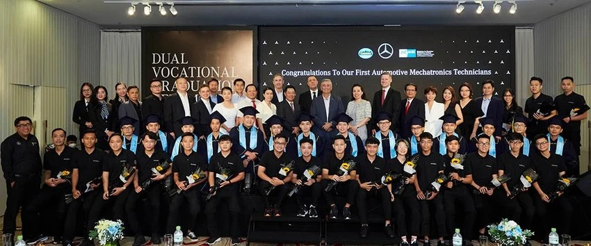 Doanh nghiệp Đức hợp tác với trường nghề, đào tạo nguồn lao động chất lượng cao cho ngành ô tô tại Việt Nam. Ảnh: PHI NGUYỄN