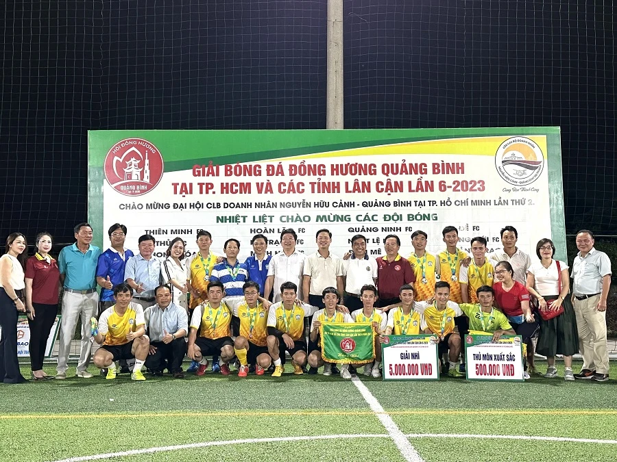 Giải bóng kết nối cộng đồng người Quảng Bình tại TP.HCM và các tỉnh lân cận. Ảnh: P.ĐIỀN