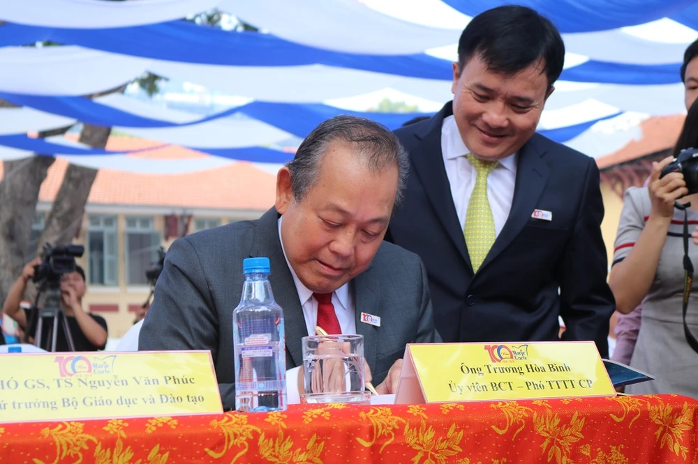 Ông Trương Hòa Bình dự kỷ niệm 100 năm thành lập trường Marie Curie ảnh 3