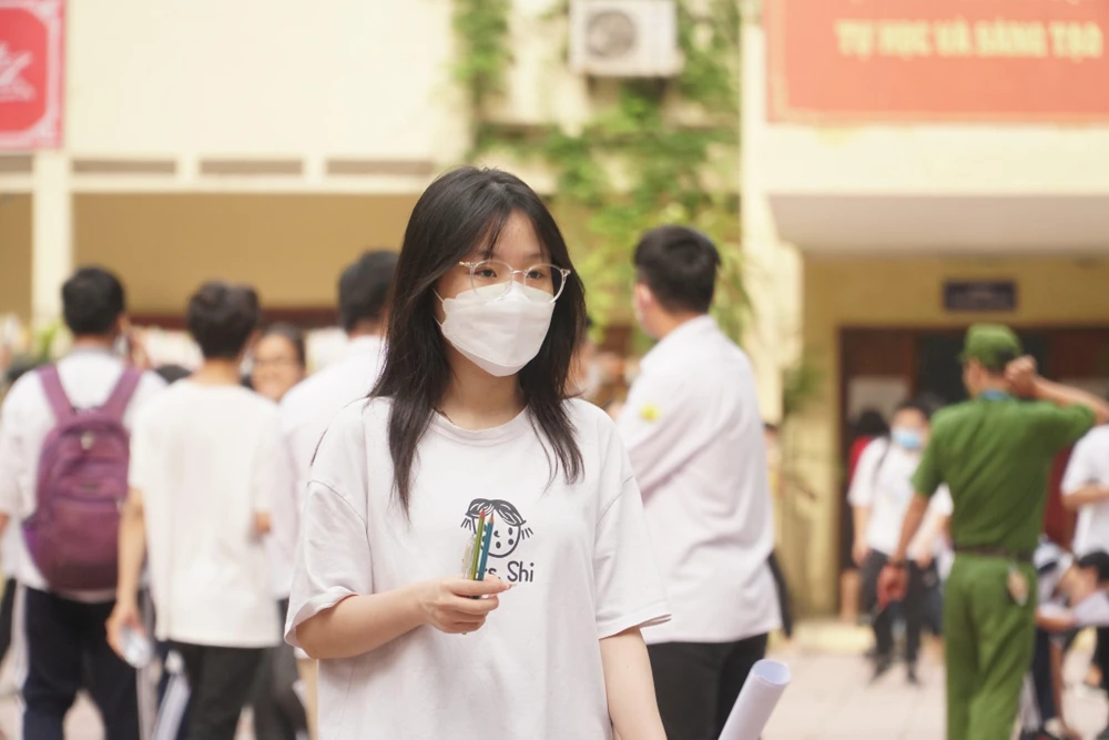 Đa số thí sinh cho rằng đề không quá khó. Ảnh: PHI HÙNG