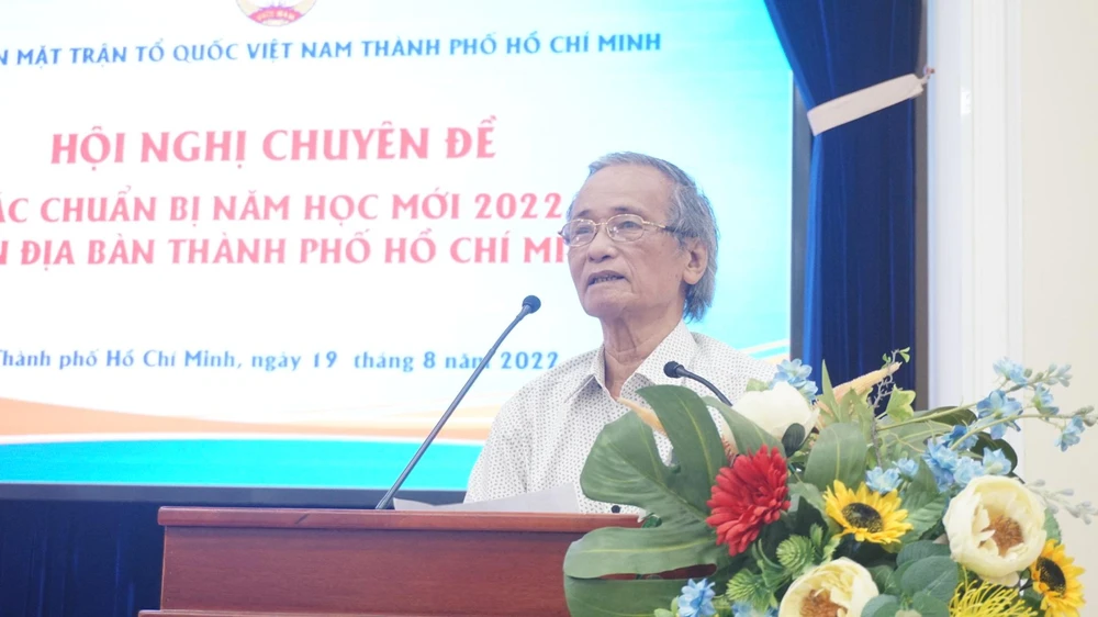 Ông Trần Trung Mậu, Phó Chủ tịch Thường trực Hội cựu giáo chức TP.HCM. Ảnh: NQ