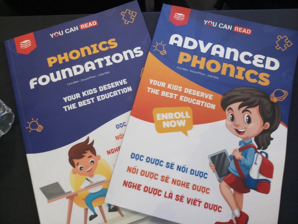 Sách tiếng Anh You can read sẽ gồm 2 phần cơ bản và nâng cao. Cùng với sách, sẽ có app You can read để học sinh dễ dàng sử dụng. Ảnh: NGUYỄN QUYÊN