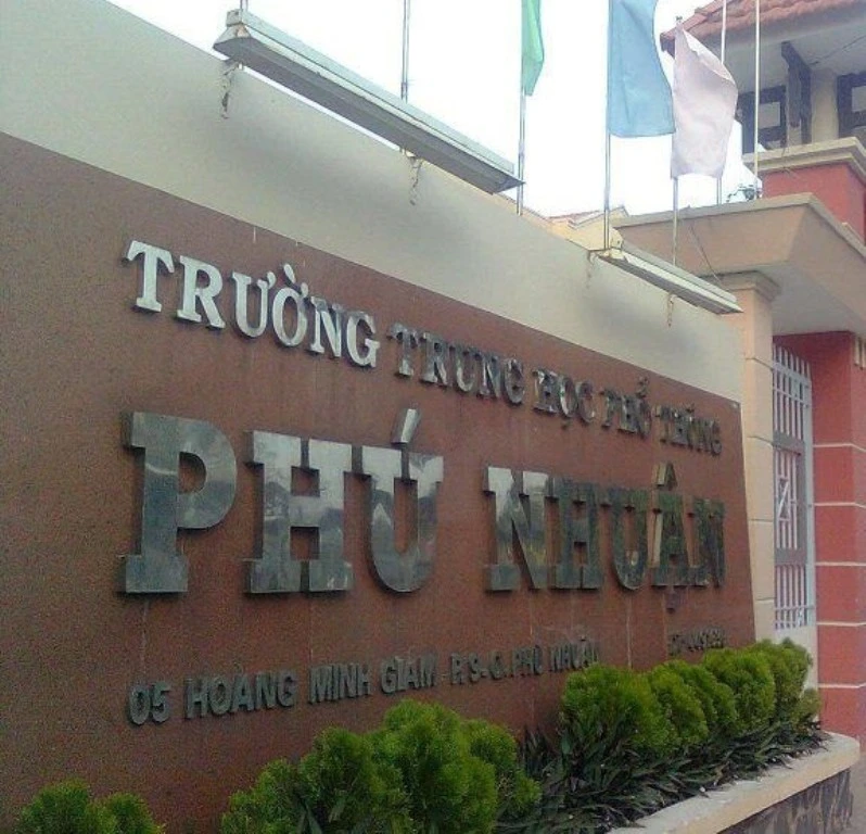 Trường THPT Phú Nhuận, quận Phú Nhuận nơi xảy ra sự việc. Ảnh: FANPAGE TRƯỜNG