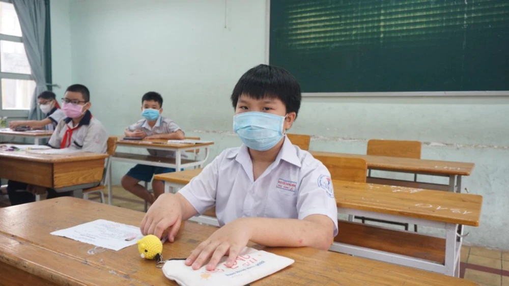 Học sinh tham dự khảo sát vào lớp 6 Trường THPT chuyên Trần Đại Nghĩa năm 2022. Ảnh: NGUYỄN QUYÊN