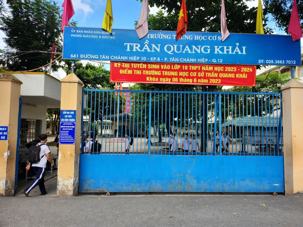 Kỳ thi tuyển sinh vào lớp 10 được tổ chức tại 158 điểm thi. Ảnh: NGUYỄN QUYÊN