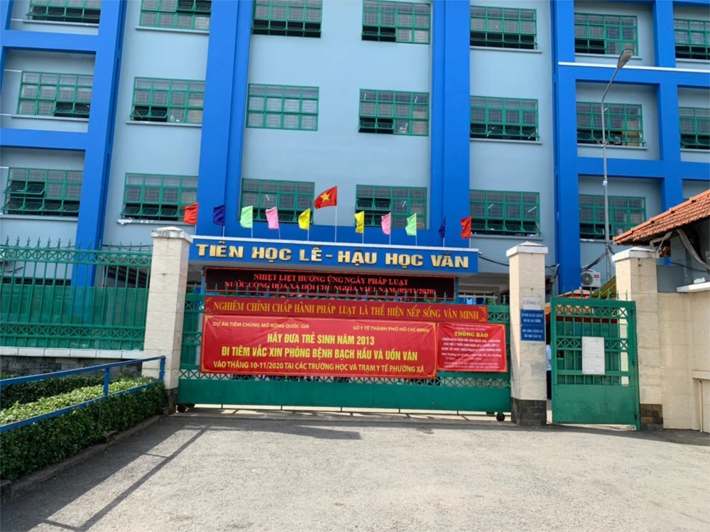 Trường Tiểu học Kim Đồng, quận Bình Tân. Ảnh: TRUNG TÂM Y TẾ QUẬN BÌNH TÂN Trường Tiểu học Kim Đồng, quận Bình Tân. Ảnh: TRUNG TÂM Y TẾ QUẬN BÌNH TÂN