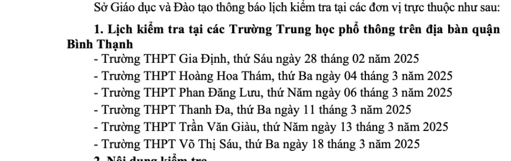 Sở GD&ĐT TP.HCM kiểm tra công tác tài chính