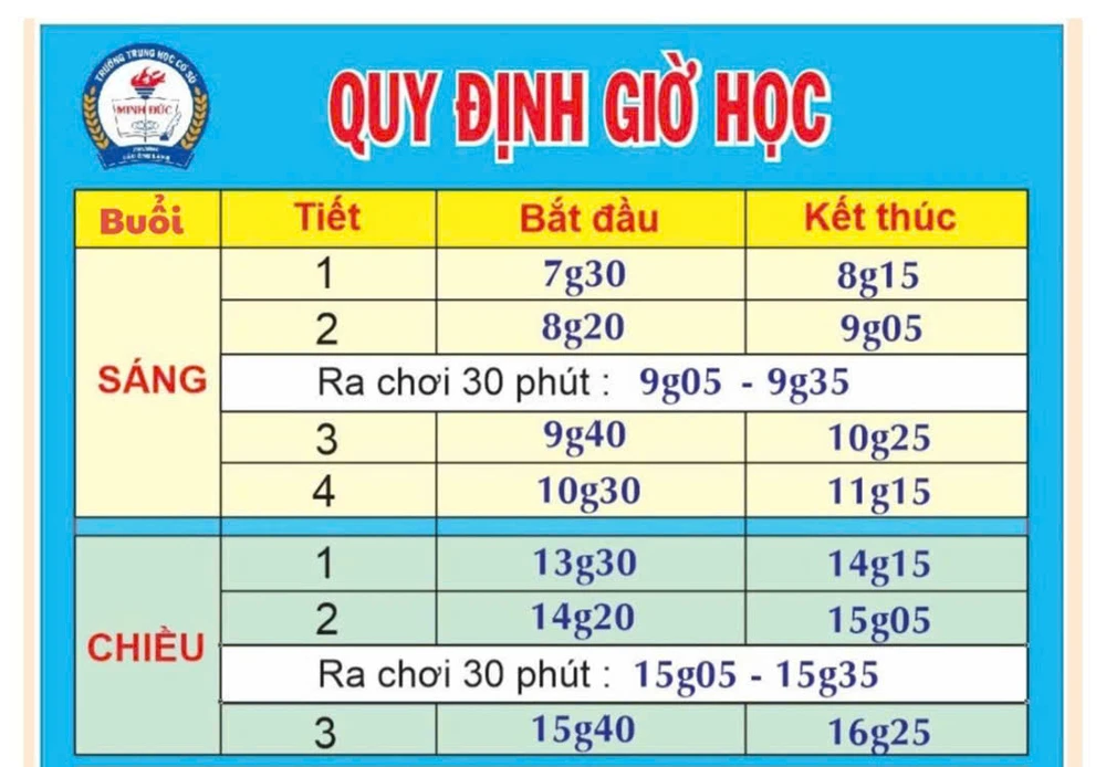 dạy học 2 buổi/ngày