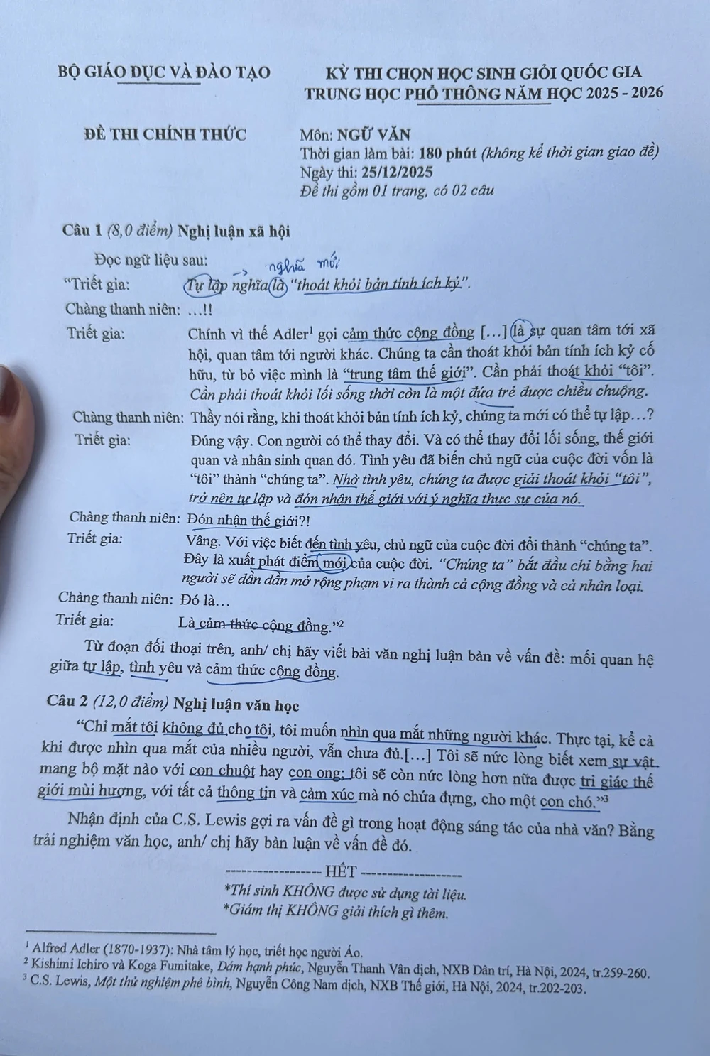 học sinh giỏi quốc gia