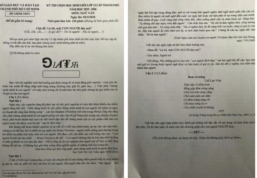 đề Văn học sinh giỏi