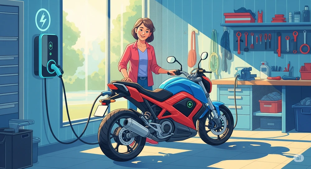 Không có giải pháp ngăn cháy đối với khu vực sạc điện cho xe động cơ điện tập trung trong nhà sẽ bị phạt tiền từ 40 - 50 triệu đồng. Ảnh minh họa: AI