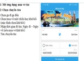 Từ ngày 15-7, triển khai bán vé tàu qua app điện thoại