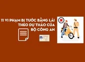 11 vi phạm bị tước bằng lái theo dự thảo của Bộ Công an