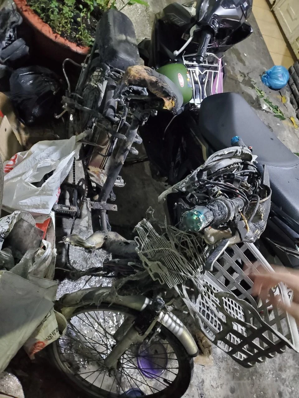 Nhiều vụ cháy xe điện xảy ra trong thời gia vừa qua. Ảnh: TN